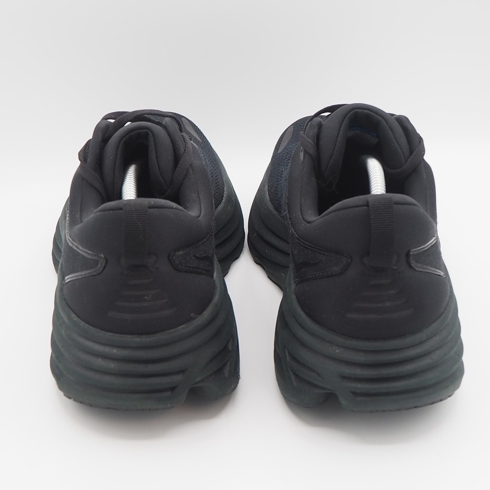 Hoka Bondi 8 Mens 13D Sneakers Triple Black Running Shoes Walking Training - Picture 4 of 9